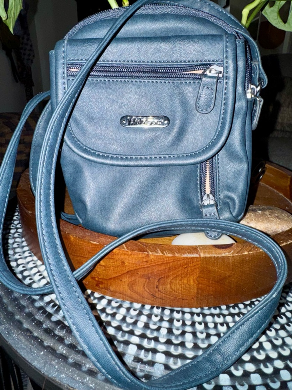 MultiSac Classic Navy Crossbody Bag with Front Zip Pockets